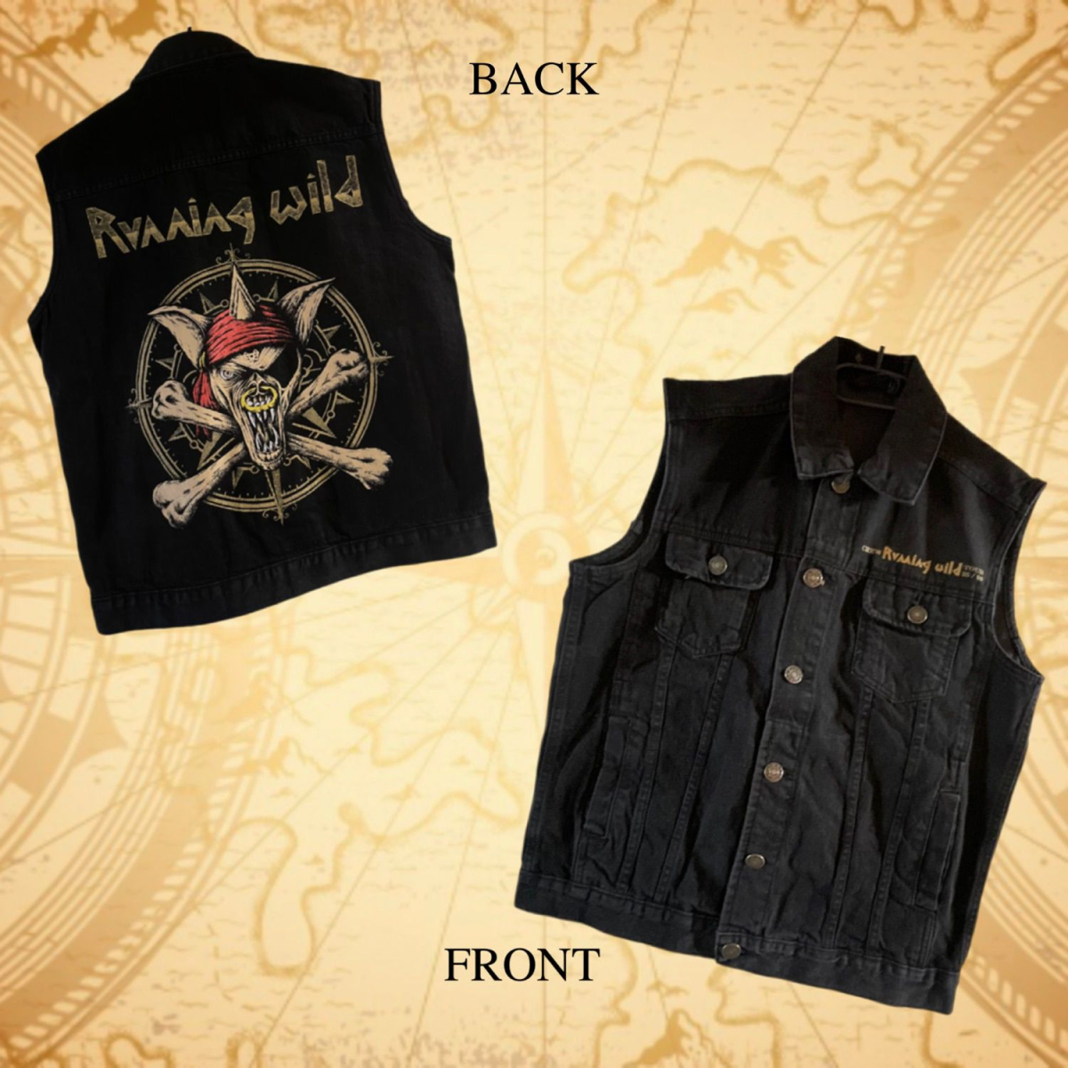 Running Wild Urban Classic Denim Vest „ Crew „
