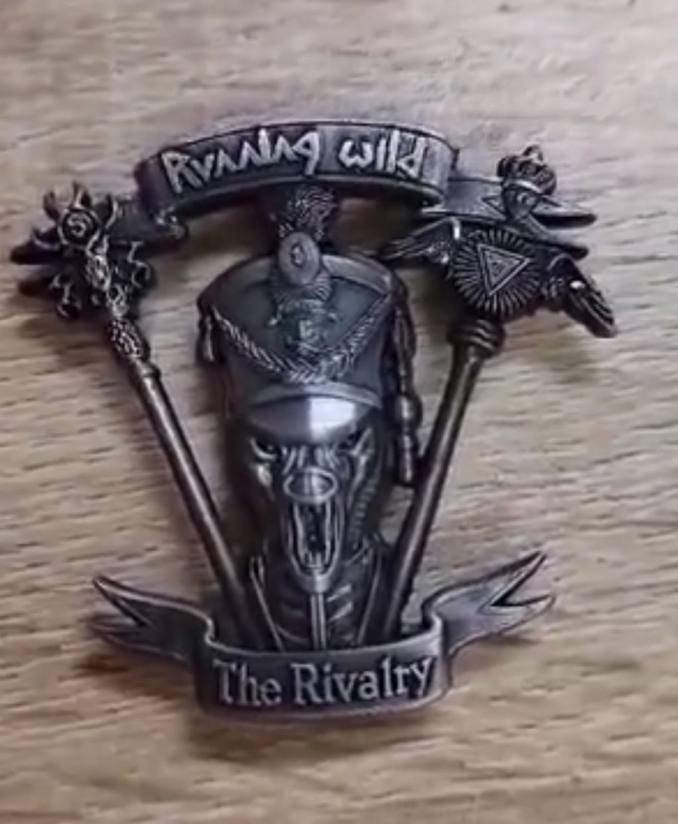 Running Wild  "The Rivalry" 3D PIN Antik Silber