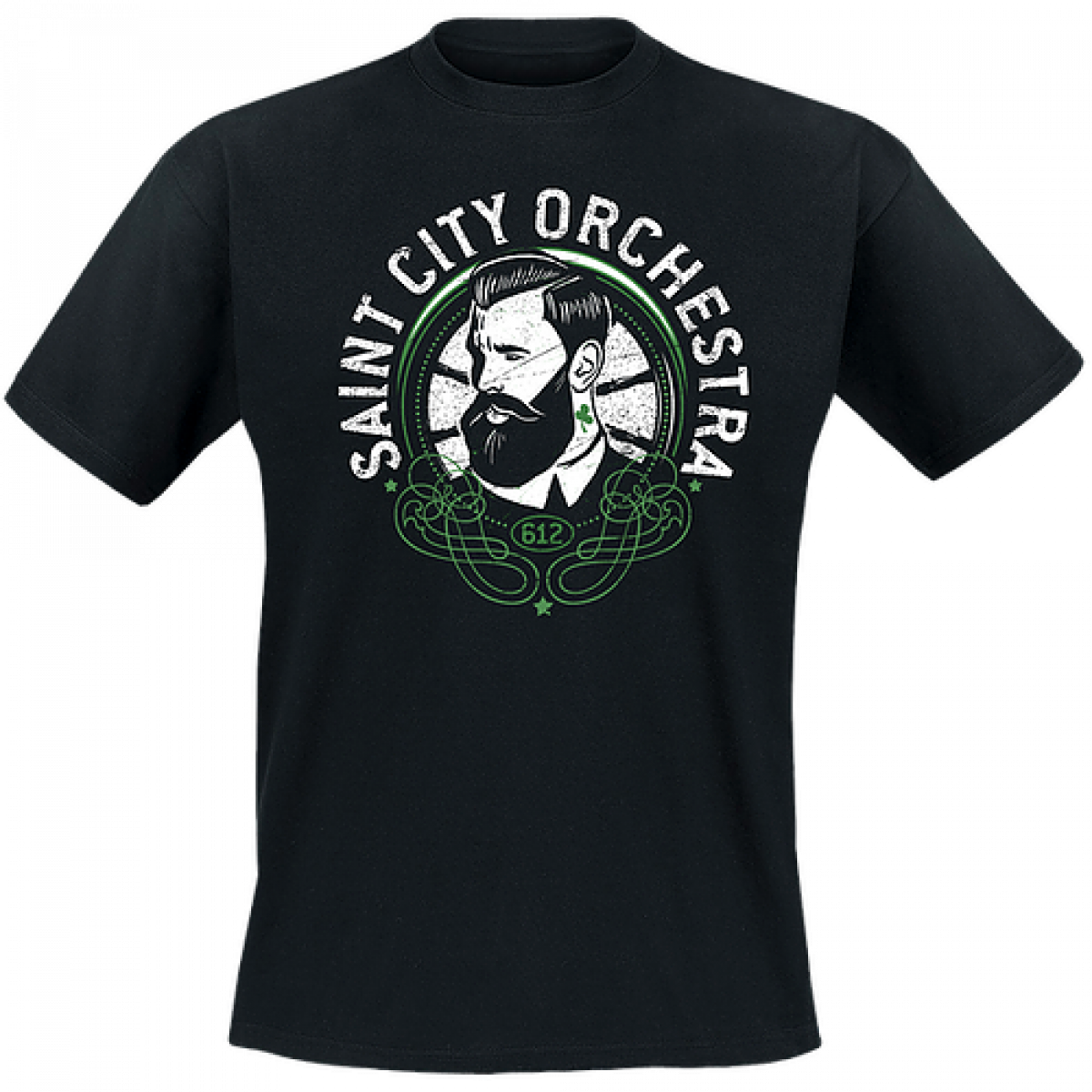 Saint City Orchestra – T-Shirt Beard Guy (black)