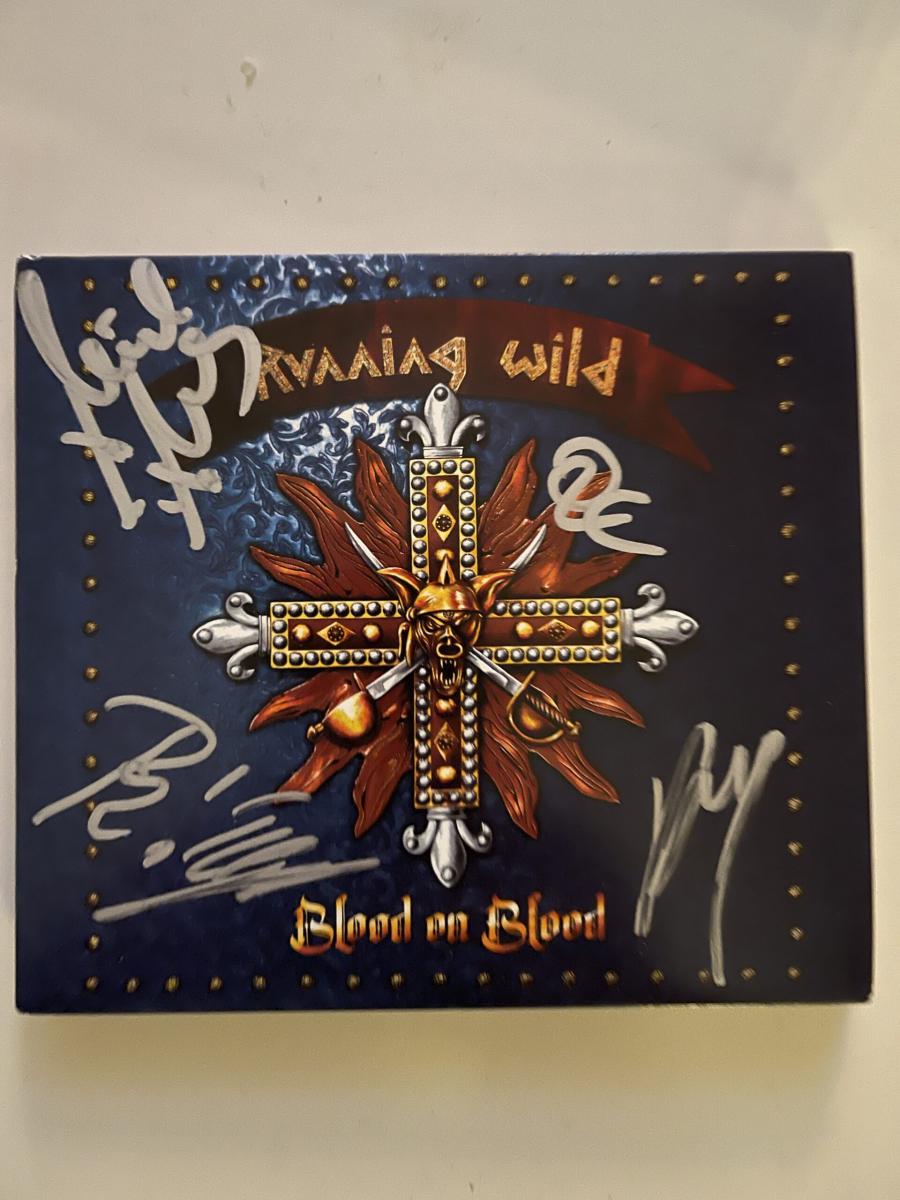 RUNNING WILD – BLOOD ON BLOOD – SIGNED BY ALL BAND MEMBERS – CD