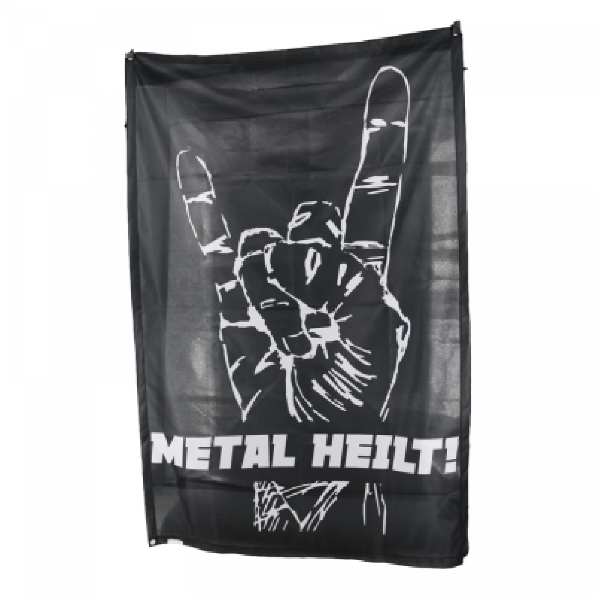 METAL HEILT - Banner/Fahne 'Metal Heilt!' schwarz