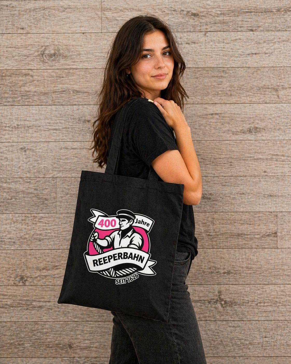 Baumwolltasche -  400 Jahre Reeperbahn