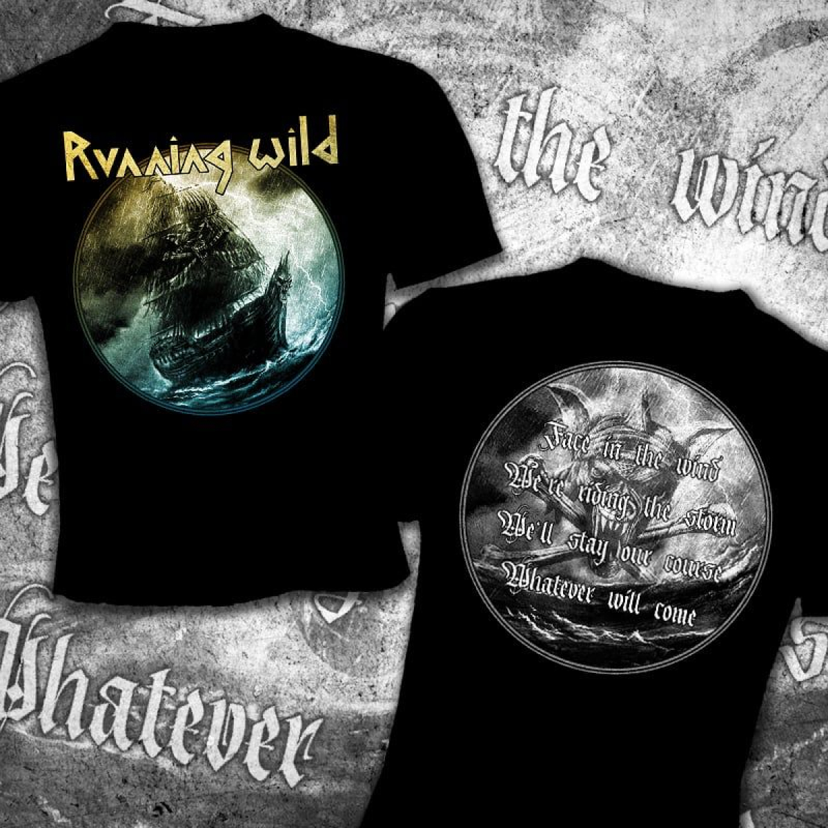 Running Wild " Face in the Wind... " T-Shirt