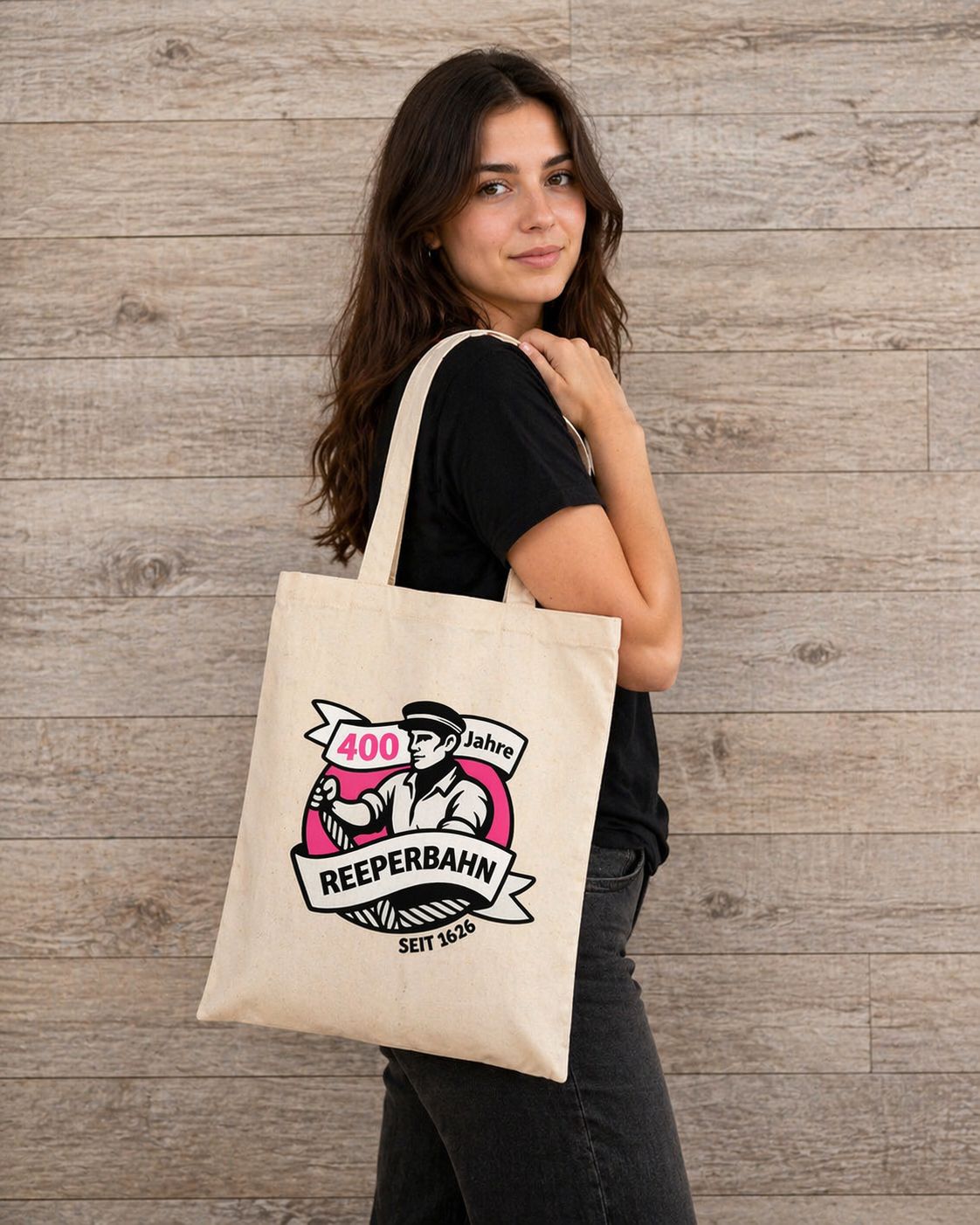 Baumwolltasche -  400 Jahre Reeperbahn