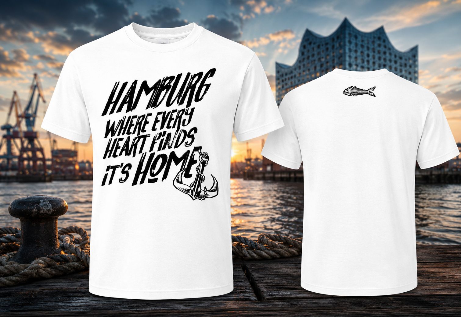 T-Shirt - Hamburg - where every heart finds it´s home