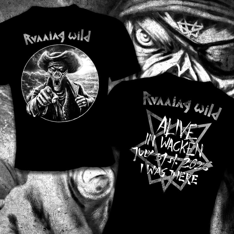 Running Wild T-Shirt - Wacken 2026 Schwarz