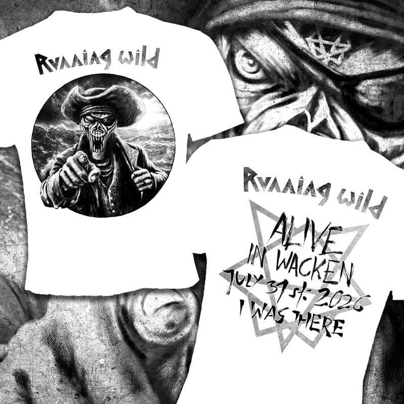 Running Wild T-Shirt - Wacken 2026 Weiß