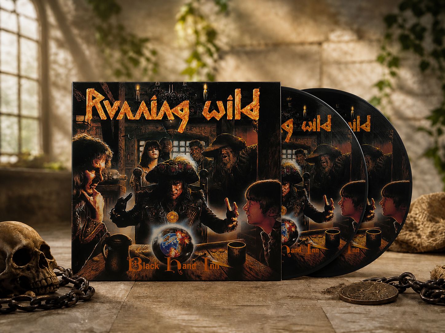 Running Wild Picture Doppel Vinyl - Black Hand Inn -  signed by Rock`n`Rolf
