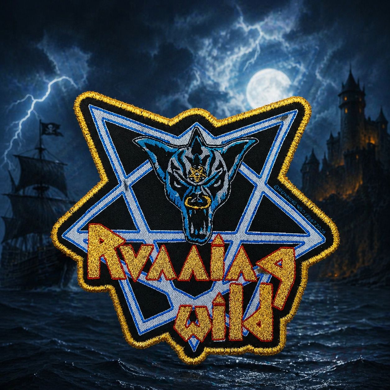 Running Wild Patch Oldschool Pentagram