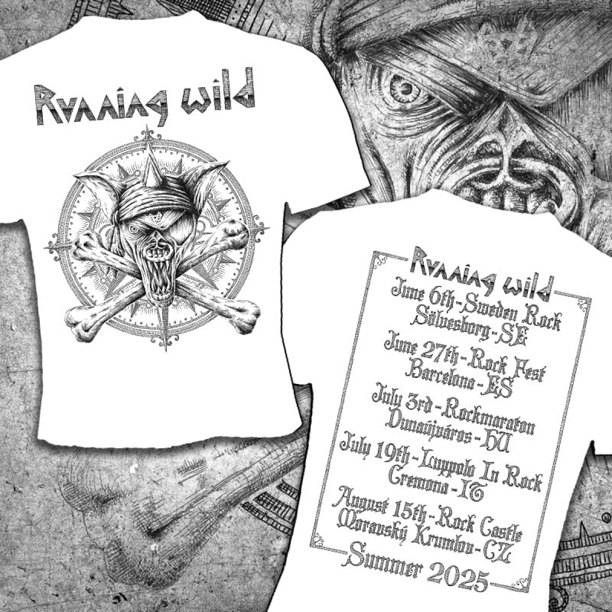 Running Wild " Tour 2025 Shirt / Weiß